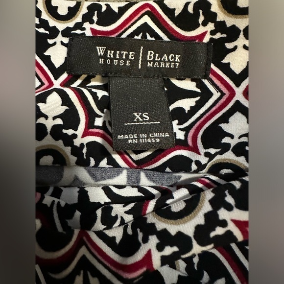 White House Black Market Women's Black Formal Cocktail‎ Dress Elastic Waist XS - Picture 7 of 8